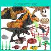 Detailed Dinosaur Volcano Eruption Model Pvc Toy Set For Enthusiasts And Decor