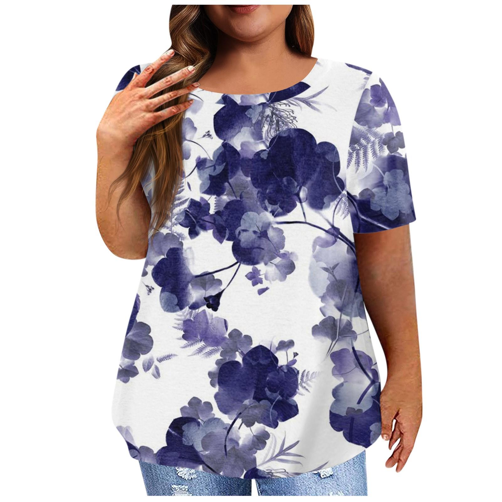 

Женская рубашка с коротким рукавом, круглый вырез, футболка больших размеров, повседневные топы с принтом XXXL