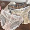 Bow Lace Flower Panties Transparent Mesh Lace Briefs Lingerie Underwear for Women  Comfortable