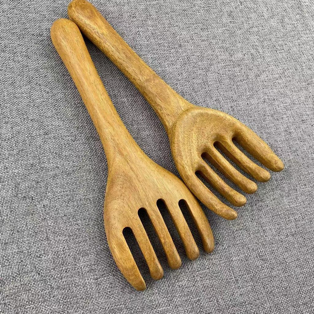 Golden Sandalwood Five-Claw Head Massage Comb and Guasha Scraper