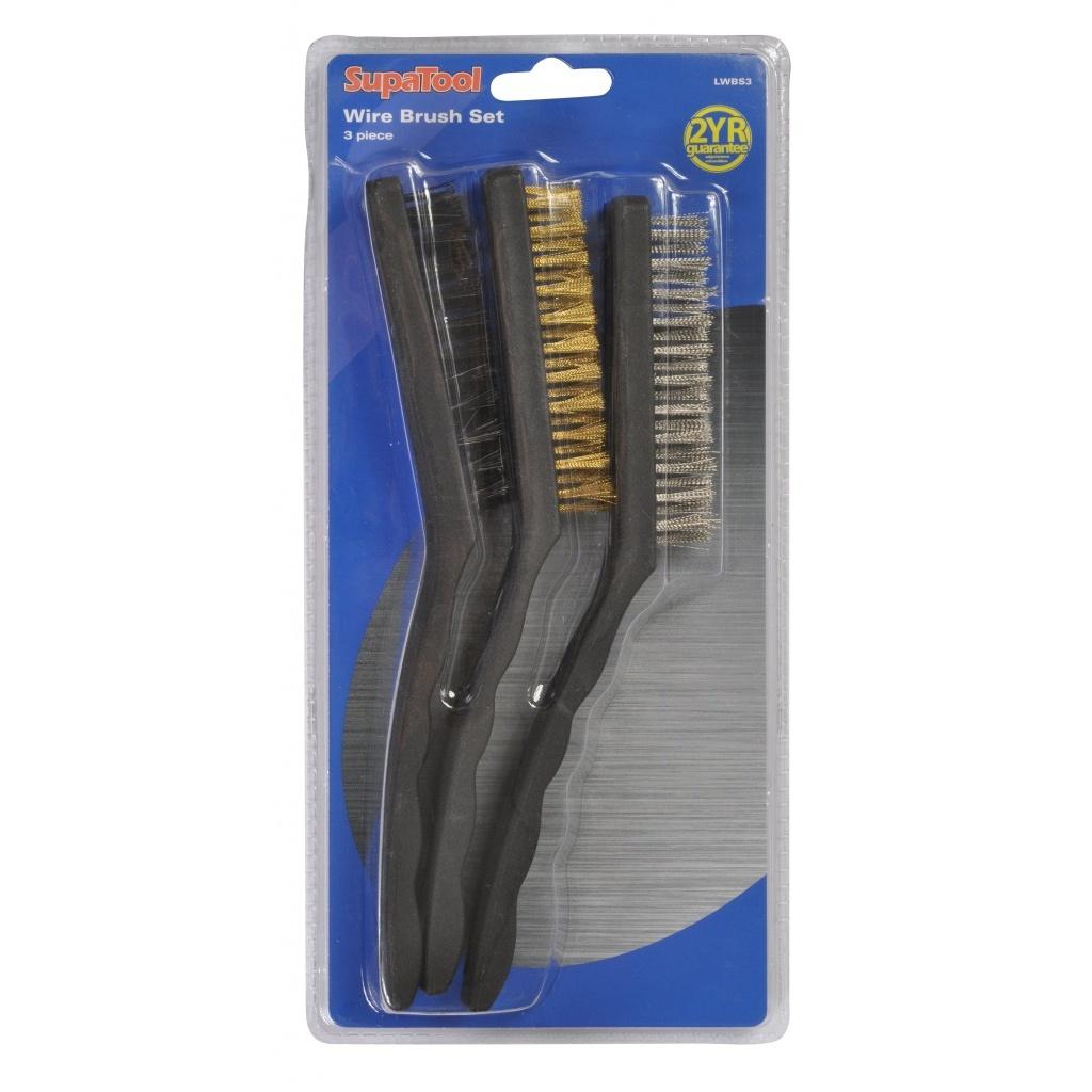 SupaTool Wire Brush Set (Pack of 3)