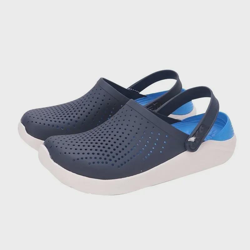 "2024 Men's Breathable Non-Slip Summer Sandals: Soft Bottom Hole Beach Shoes"
