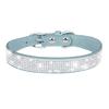 New Shiny Rhinestone Pet Collar, Soft Microfiber Adjustable Collar for Small Medium Dogs & Cats, Lightweight Walking Collar