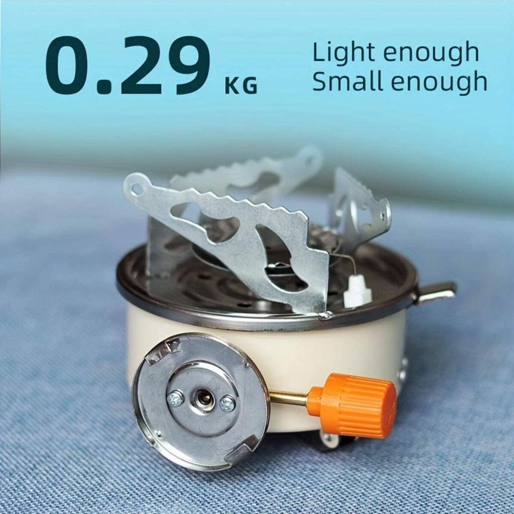 Portable Round Butane Cartridge Stove, Compact Butane Stove for Outdoor Camping and Cooking