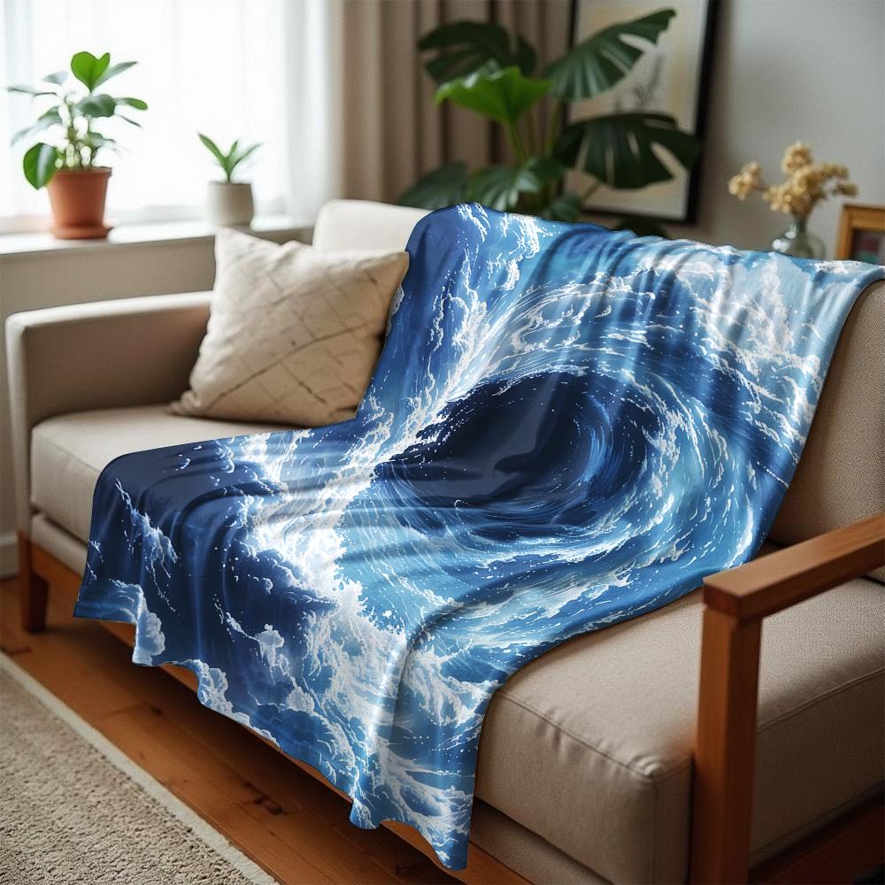 Cloud Vortex Tunnel Sky Soft Flannel Blanket Breathable Warm Throw for Office Car Sofa Kids Room Birthday Xmas Gift