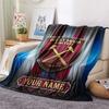 Benutzerdefinierter Name West Ham United2 Flanell-Decke, Hohe Qualität, Bequem für alle Jahreszeiten, Heimdekoration, Wärme und Komfort