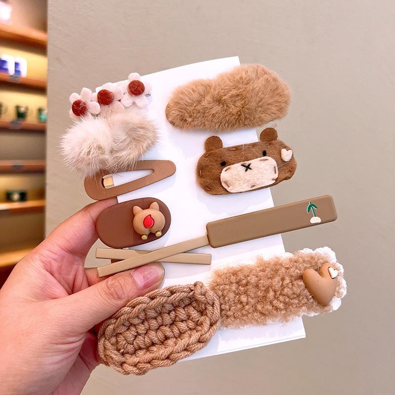 Korean Style Cartoon Hair Clips for Girls - Cute Princess Hair Accessories for Baby & Kids, Anti-Slip Baby Hairpins