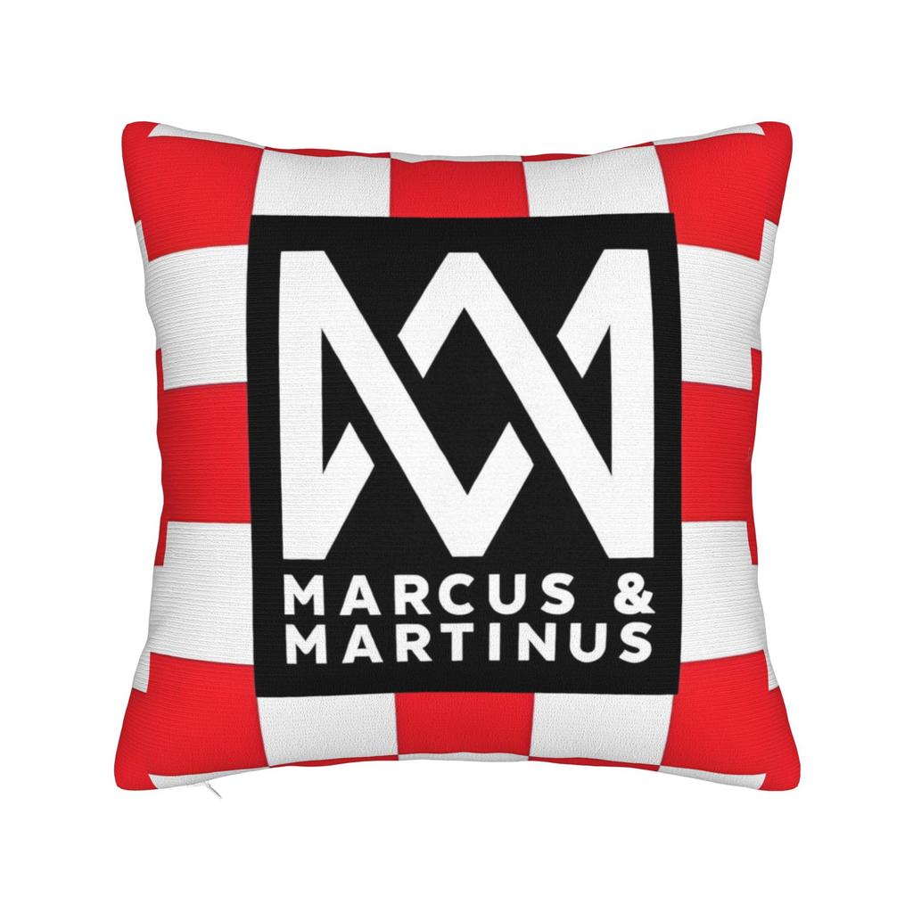 Marcus And Martinus MM Square Pillow Cases  Cushion Covers Funny Zipper Decorative Pillowcase for Home 4040cm