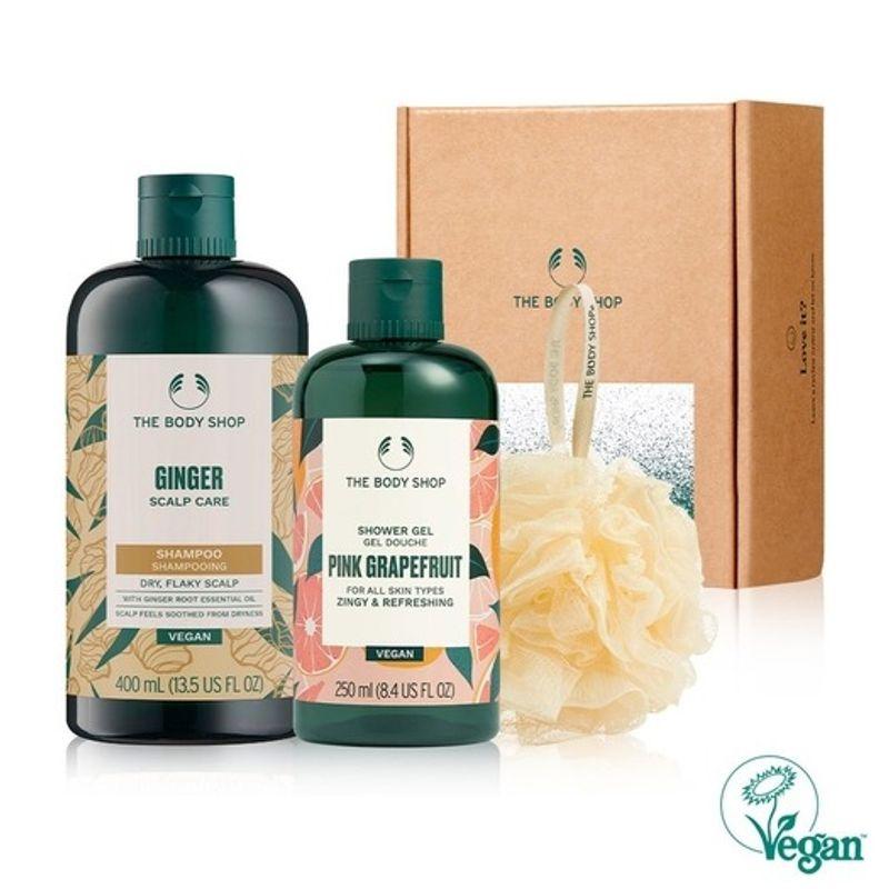 The Body Shop Pink Grapefruit Shower Gel & Ginger Shampoo Gift Set (888158) FREE