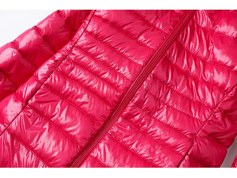 Women's Mid-Length Lightweight Hooded Down Jacket - 2025 Autumn/Winter Slim Fit Plus Size Outerwear