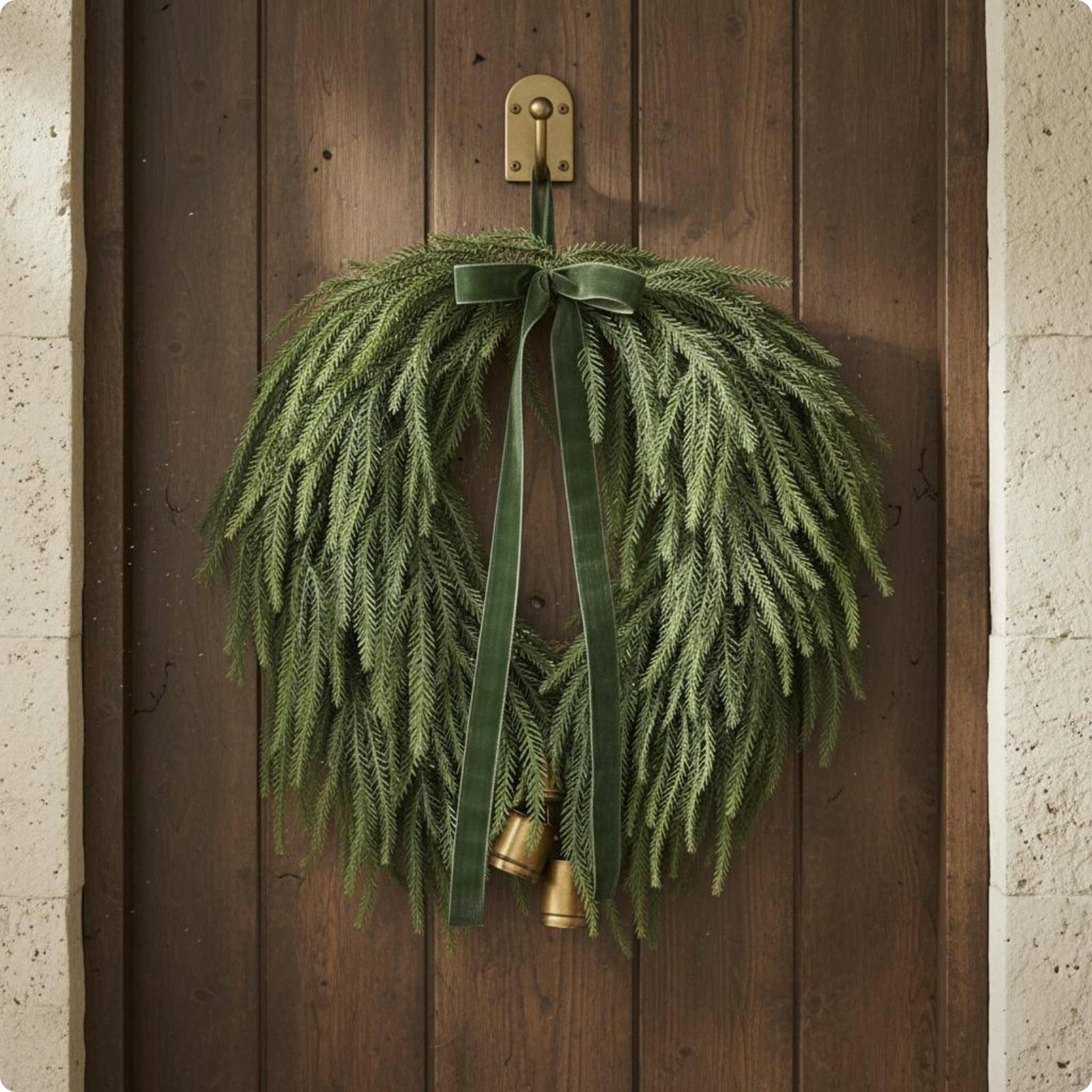 Bell Wreath Vintage Design Holiday Decor