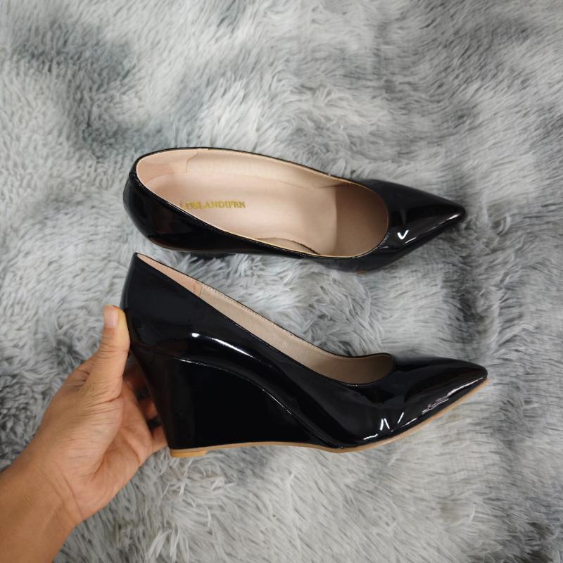 Sexy Stiletto-Pumps mit spitzer Zehenpartie aus Lackleder für Damen, Rot, Büro-Hochzeitsschuhe