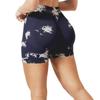 Women's High-Waisted Tie-Dye Yoga Shorts - Comfortable, Elastic, Athletic Wear for Fitness