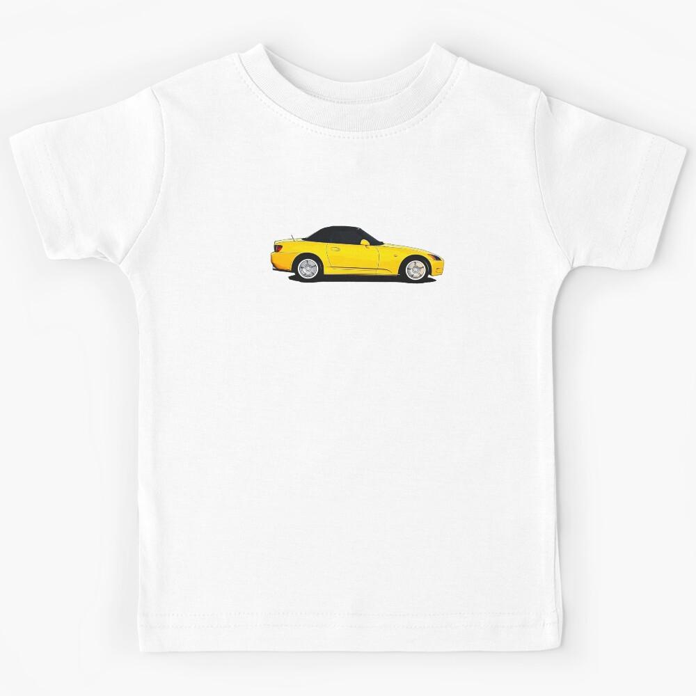 Yellow Japanese Roadster Profile Kids T-Shirt 140