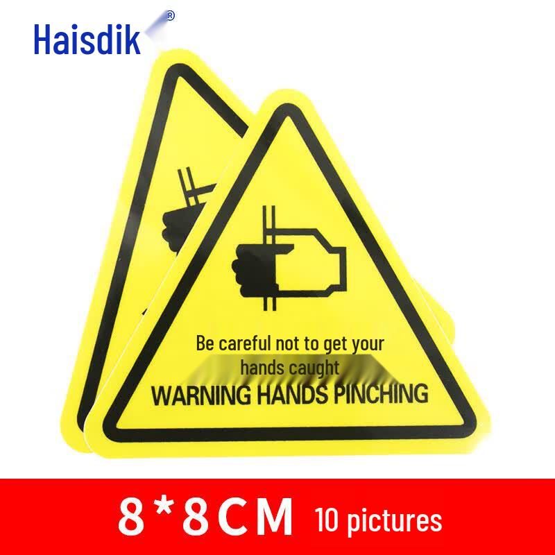 Haissidick HKC-617 Safety Warning Stickers for Mechanical Equipment (10 Pcs)