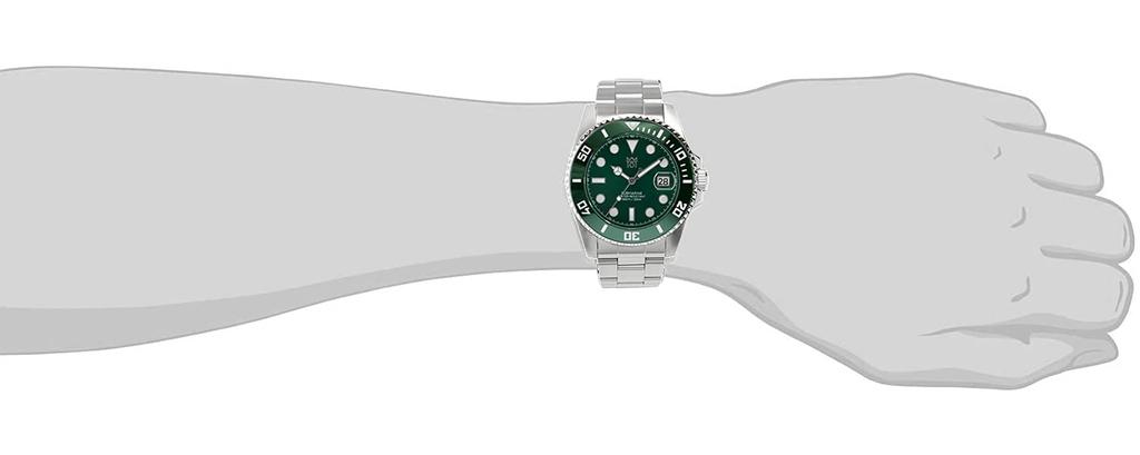 Hyakuichi 20 ATM Water Ceramic Bezel [HYAKUICHI 101] No.1Z Diver's Watch, Resistant, (Green)