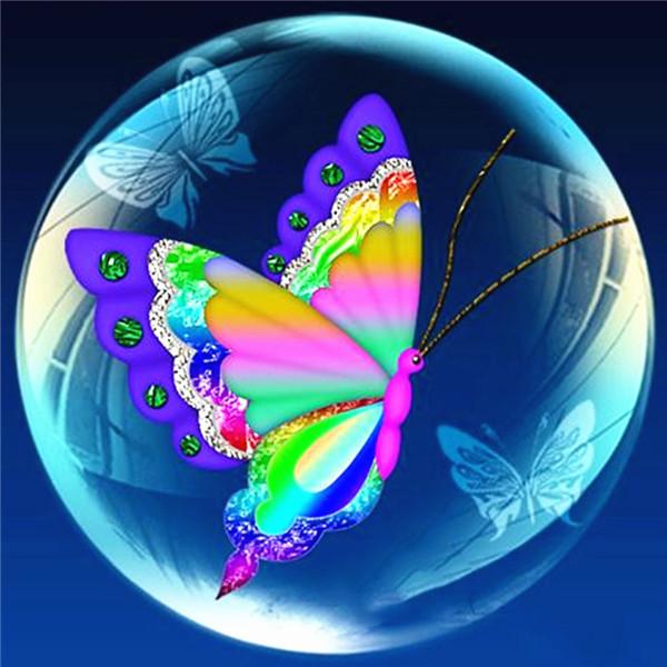 Diamond Mosaic Embroidery Bubble River Diamond Painting Full Square/Round Butterfly Landscape Wall Art