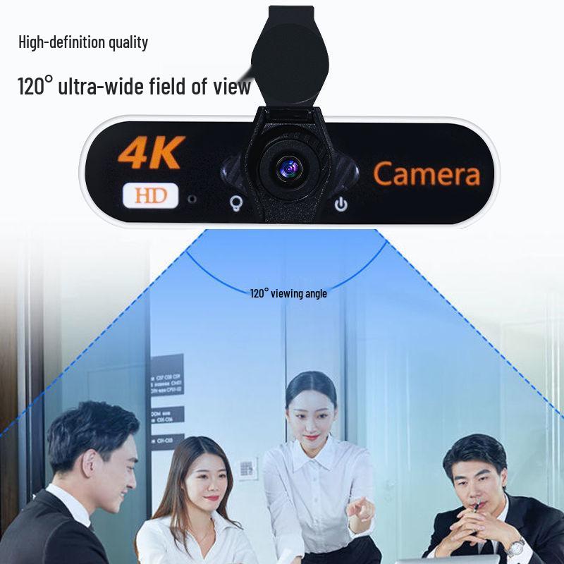 4K Ultra HD Streaming Camera with USB Microphone for Desktop and Laptop