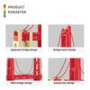 Non-Toxic American Landmark San Francisco Golden Gate Bridge Building Blocks Model Decoration Gift Toy Toys 1977Pcs