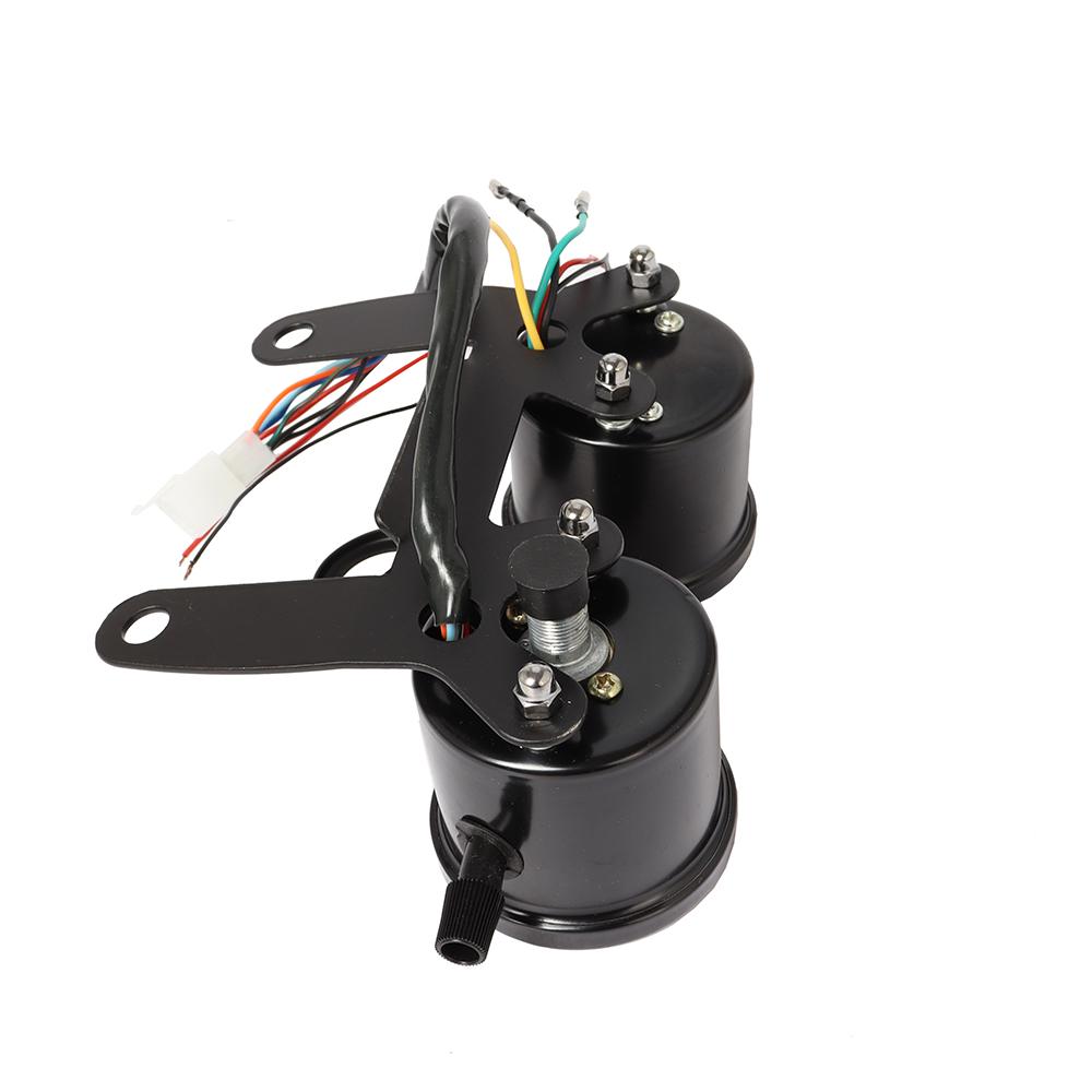 2-in-1 Motorrad Kilometerzähler Tacho Drehzahlmesser Modifizierte LED Geschwindigkeitsmesseranzeige Motorrad Kilometerzähler Universell Für Cafe Racer