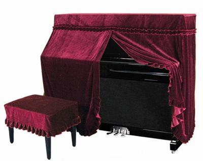 Set Copertura in Velluto Dorato per Pianoforte e Sgabello (Lunghezza schiena 40CM)