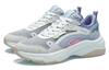 Li Ning Cushioning Slip Resistant Abrasion Resistant Low Top Casual Shoes Women's Gray White AGCR326-3
