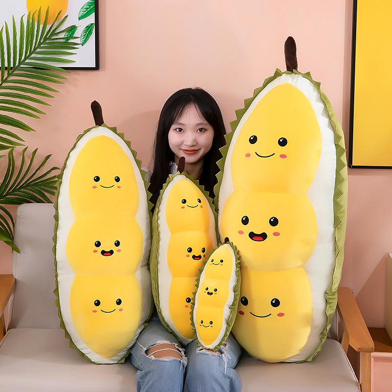 Durian plush toy new cute fruit doll sofa cushion children's nap pillow girls durian throw pillow