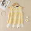 ZANZEA Women Floral Print Casual Round Neck Sleeveless Splice Tank Tops