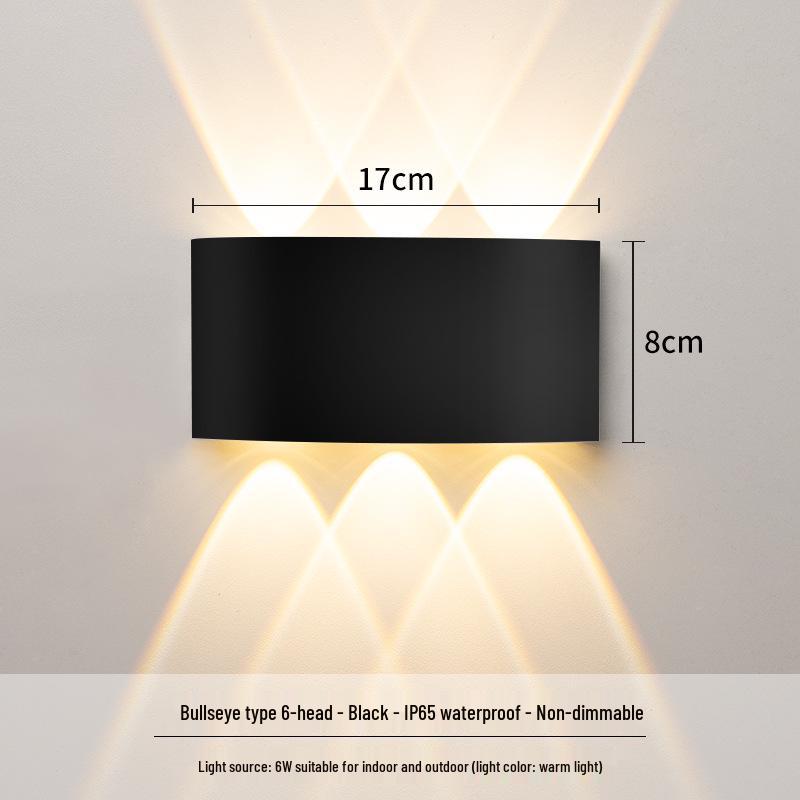 Double Head LED Exterior Wall Light for Outdoor Use - Waterproof and Super Bright for Villa, Courtyard, Corridor, or Aisle.
