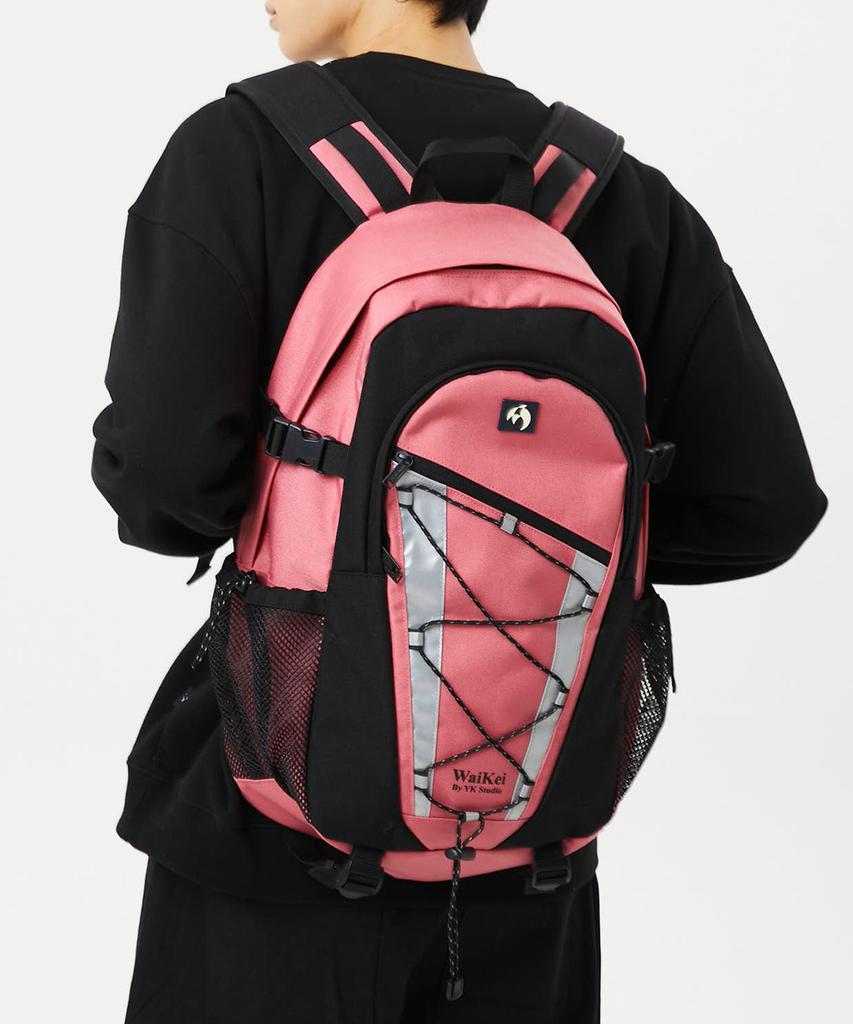 Waikei Reflective String Backpack Pink