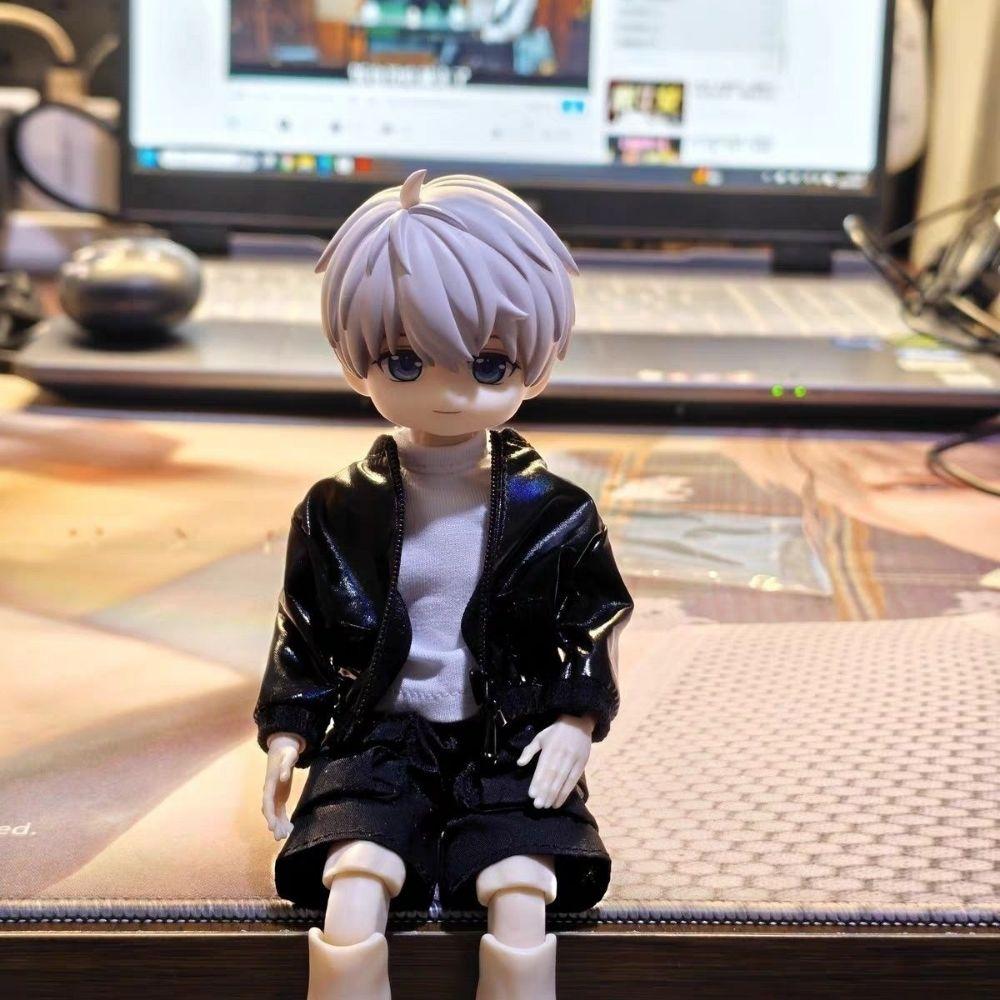 Casual 1/12 Doll Clothes Hoodies Jeans Pants Set Model Fit for Bjd OB11 Doll/for 1/12 Doll