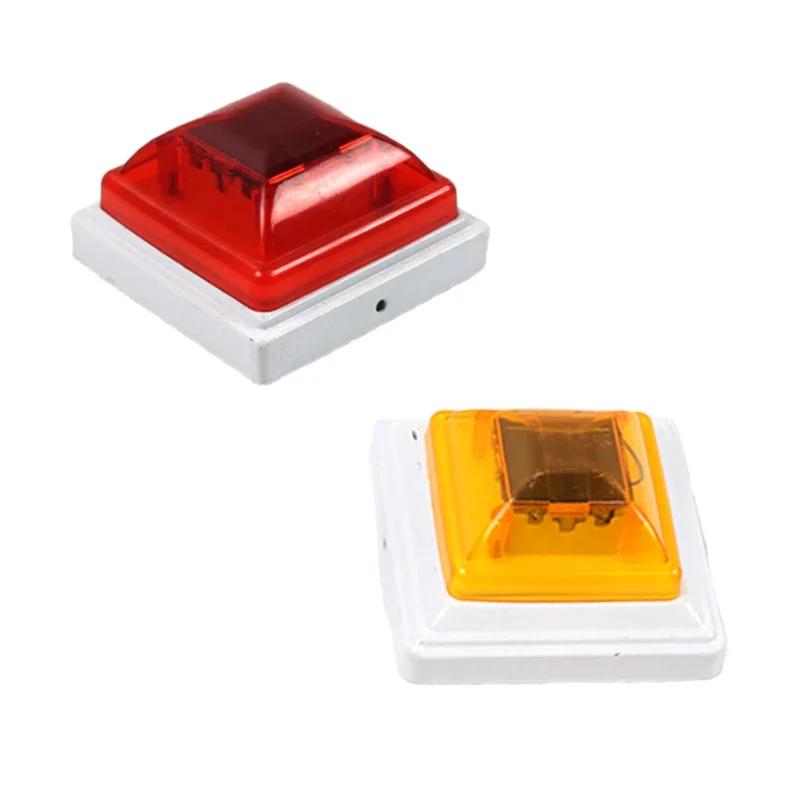 Car LED Solar Lights Rechargeable LED Solar Strobe Warning Lamp Night Auto Driving Traffic Safety Caution Light Chip Control 1Pc