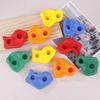 5Pcs Double Hole Plastic Rock Climbing Holds Toys For Boys Games Child Wood Wall Climbing Stones Random Color Outdoor Sports Toy