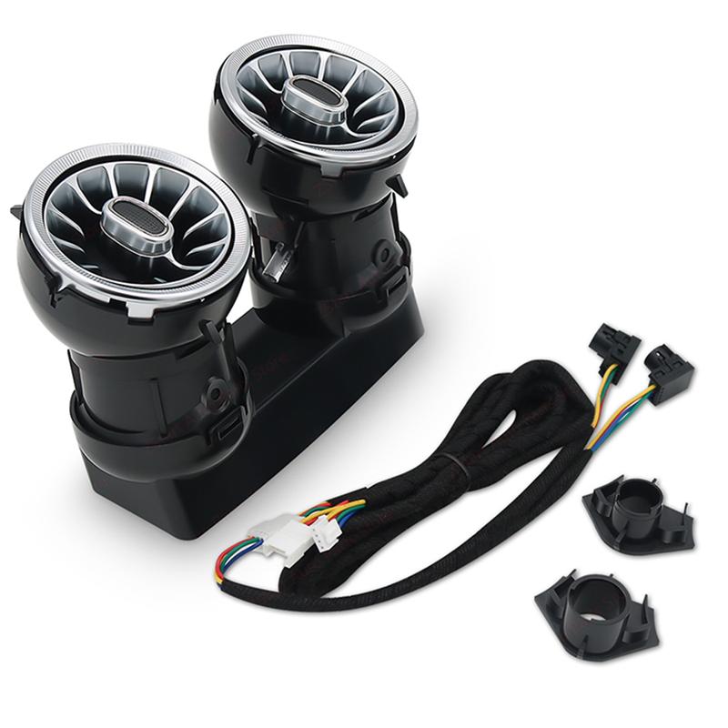 Rear LED Air Vents For Mercedes Benz W205 W213 X253 W222 W463a C GLC Class Car 3/64 Colour Turbine Outlet Nozzle Ambient Light W213-64 color