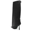 Fashion New Belt Buckle Elegant Black Women's Skirt Boots European  American Hot Girl Pointed High Heels Knee High Pants Boots Size 43