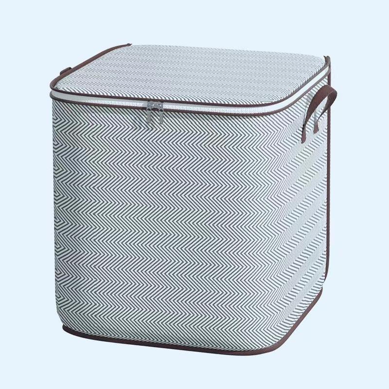 1PC Large Capacity Non-Woven Fabric Clothing Storage Bag Box Home Use Cotton Quilt Organizer Bag Bedroom Storage Modern Simple S