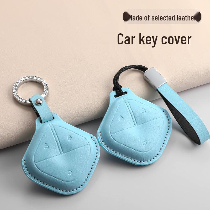 Compatible Wuling Bingo Airev Qingkong Genuine Leather Key Cover
