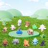 HUAJUN 3D-gedrucktes Mini-Spielzeug, 24 Stück, Transparenter Kunststoff-Aufbewahrungskoffer, Kleine Mini 3D-gedruckte Tierfiguren, Tragbar, Einfache Aufbewahrung, Niedlich, Klein