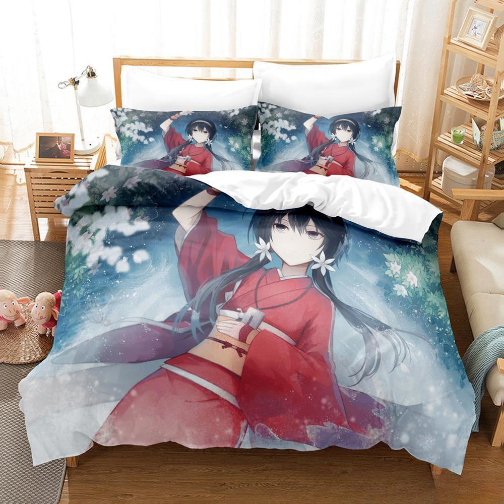 3D Print Anime Kawaii Girl Kyouka 2/3pcs Bedding Set Single Twin Full Queen King Size Bed Set Adult Kid Bedroom Duvet Cover Sets