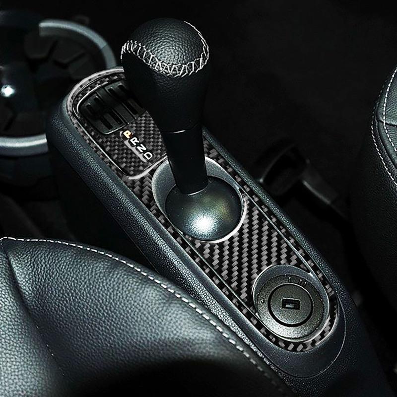 For Benz Smart Fortwo 2011-2015 Real Carbon Fiber Gear Shift Panel Suits Trim Cover Car Interiors Accessories Decoration Sticker