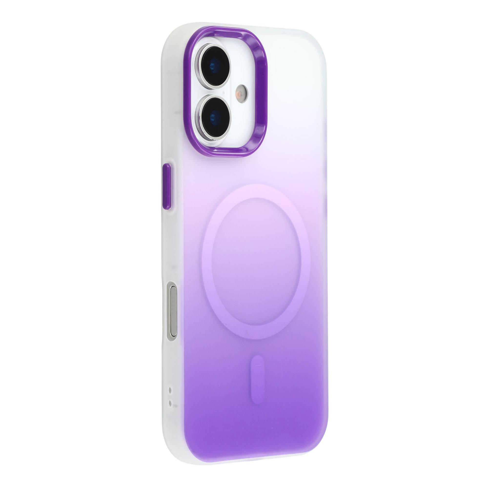 

For iPhone 16 Case Compatible with MagSafe Gradient Frosted Design PC + TPU Phone Cover