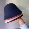 Women's Korean Knit Bucket Hat - Thick Thermal, Solid Color, Japanese - Inspired Flattering Style for Daily Wear