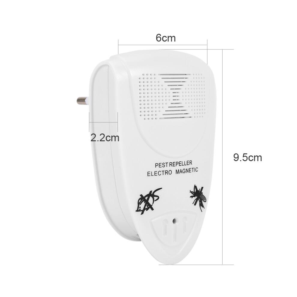Dispositif antiparasitaire à brancher - Répulsif ultrasonique contre les insectes, les rongeurs et les souris - Protection écologique à 360 -
