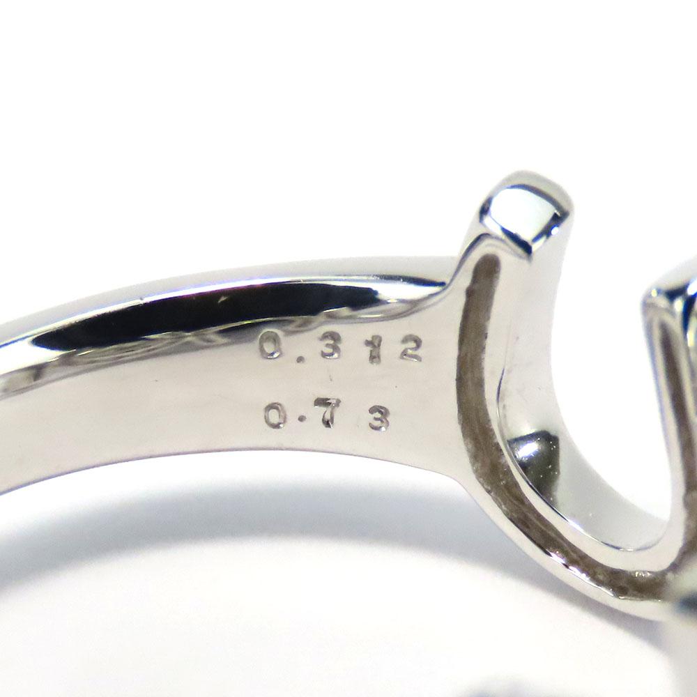 Used no brand Ring Round Modified Brilliant EU#53.5 Pt900Platinum/diamond 7.6g Platinum around 13.5