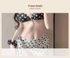 Color-Block Polka Dot Push-Up Bikini Set - Tummy Control Swimwear for Women
