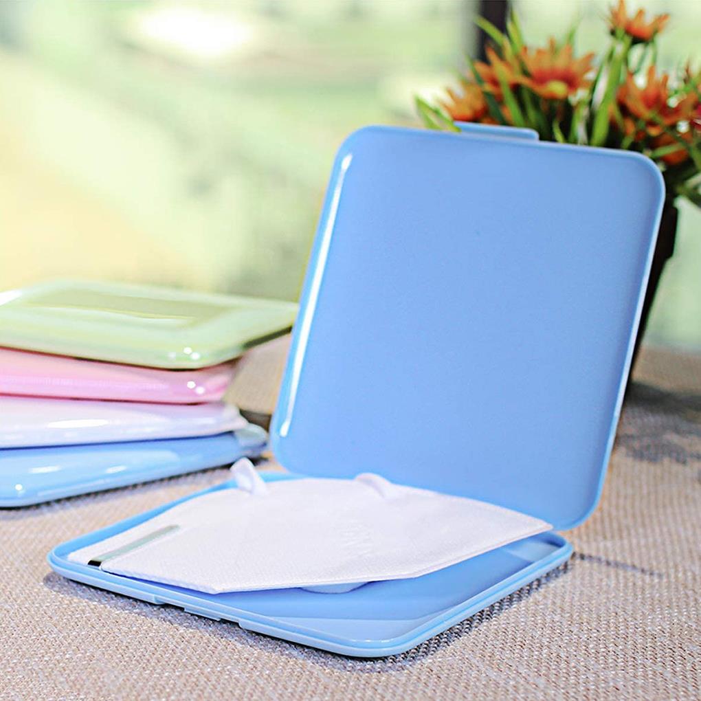 Mouth Cover Storage Single Use Mouth Cover PP Organizer Case Portable Box, Non-transparent, White