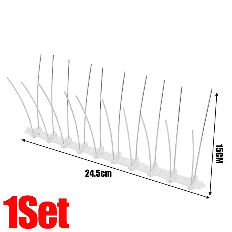 10/1Set Pigeon Spikes Deterrent Wire Stainless Steel Spikes Garden Fence Roof Bird Repeller Anti Pigeon Squirrel Cat Repellent