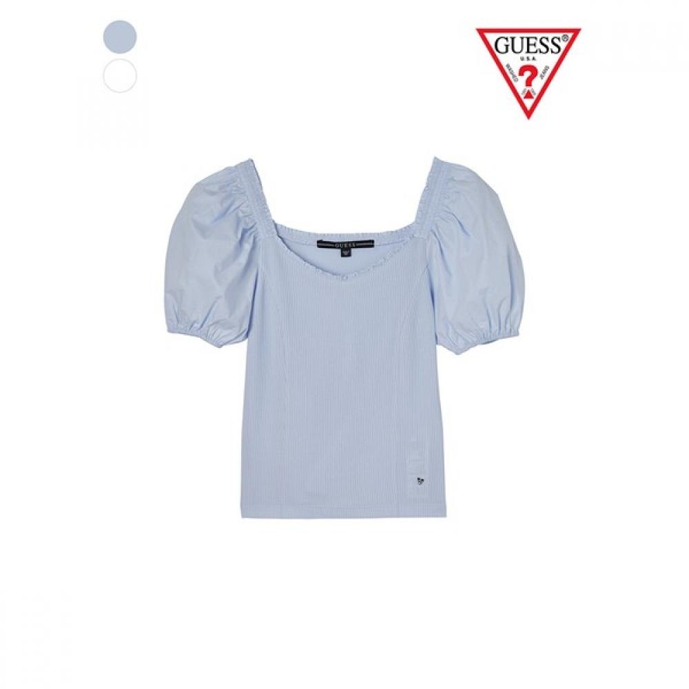 

Guess Jersey Mix Short Sleeve Blouse Yn2w1267 LBL/XS