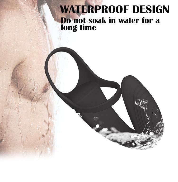 Double Ring Liquid Silicone Glans Stimulation Lock Sperm Ring Husband and Wife Vibration Wireless Remote Control Delay Ring, Adult Fun