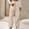 Autumn Winter Pocket Trousers Women's Sports Pants Casual Elastic Waist Solid Long Pants & Capris